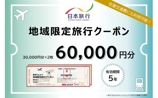 岐阜県可児市　日本旅行　地域限定旅行クーポン60,000円分【旅行 トラベル クーポン 宿泊 観光 体験 家族 友達 チケット ホテル 旅館】