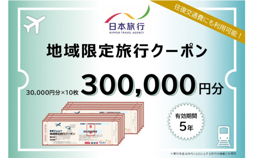 岐阜県可児市　日本旅行　地域限定旅行クーポン300,000円分【旅行 トラベル クーポン 宿泊 観光 体験 家族 友達 チケット ホテル 旅館】