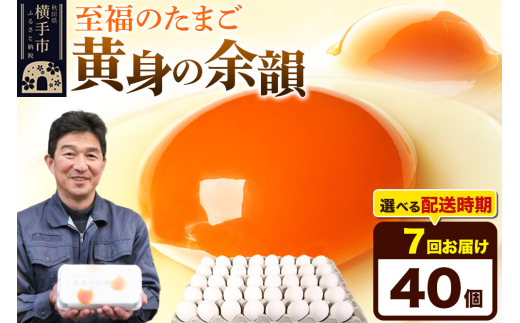 【常温発送】《定期便7ヶ月》黄身の余韻 40個(業務用)【発送時期が選べる】東海林養鶏場 黄身の余韻 卵 玉子 たまご タマゴ 7か月 7ヵ月 7カ月 7ケ月 開始時期選べる 1801220 - 秋田県横手市