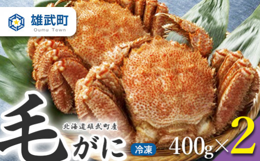 北海道雄武町産　毛がに（冷凍）(400g×2)