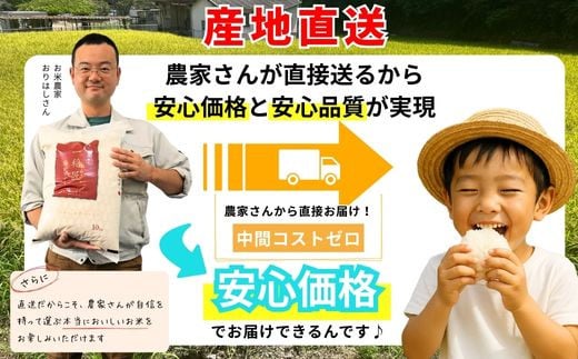 広島県竹原市のふるさと納税 【先行予約】お米 コシヒカリ 精米 10kg ●｜おにぎり 竹原市 小梨町 お米農家 おりはし　【 広島県産 白米 名水 甘み おむすび ご飯 】※2025年9月頃より順次発送予定