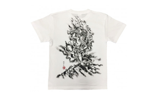 手描きTシャツ 仏画 蔵王権現 白 (半袖 XLサイズ)【1614957】 2081528 - 大阪府和泉市