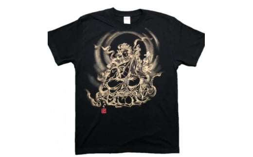 手描きTシャツ 仏画 弁財天 黒 (半袖 Lサイズ)【1615642】 2081578 - 大阪府和泉市