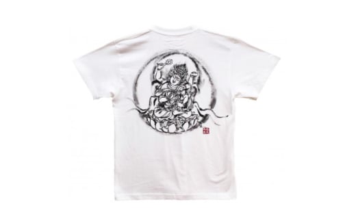 手描きTシャツ 仏画 愛染明王 白 (半袖 Sサイズ)【1615468】 2081540 - 大阪府和泉市