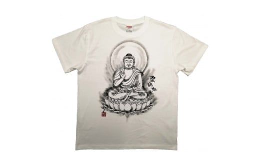 手描きTシャツ 仏画 薬師如来 白 (半袖 Sサイズ)【1615651】 2081580 - 大阪府和泉市