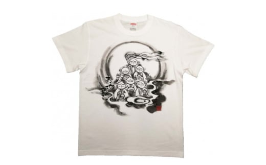 手描きTシャツ 仏画 六地蔵 白 (半袖 XLサイズ)【1615567】 2081567 - 大阪府和泉市