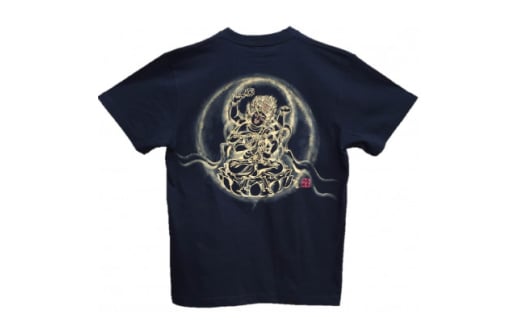 手描きTシャツ 仏画 愛全明王 黒 (半袖 Lサイズ)【1615500】 2081546 - 大阪府和泉市