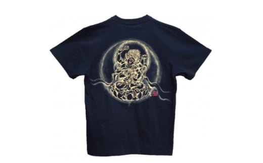 手描きTシャツ 仏画 愛染明王 黒 (半袖 Sサイズ)【1615491】 2081544 - 大阪府和泉市