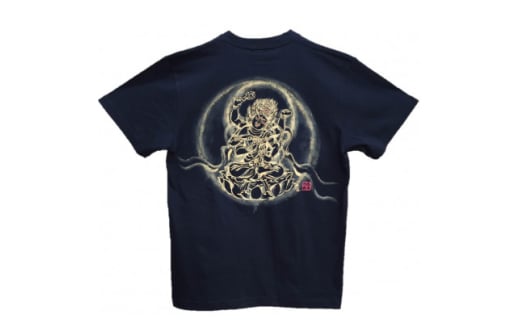 手描きTシャツ 仏画 愛全明王 黒 (半袖 Mサイズ)【1615496】 2081545 - 大阪府和泉市