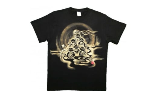 手描きTシャツ 仏画 六地蔵 黒 (半袖 Mサイズ)【1615572】 2081569 - 大阪府和泉市
