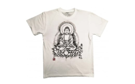 手描きTシャツ 仏画 阿弥陀如来 白 (半袖 XLサイズ)【1615548】 2081559 - 大阪府和泉市