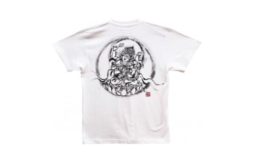 手描きTシャツ 仏画 愛染明王 白 (半袖 Lサイズ)【1615479】 2081542 - 大阪府和泉市