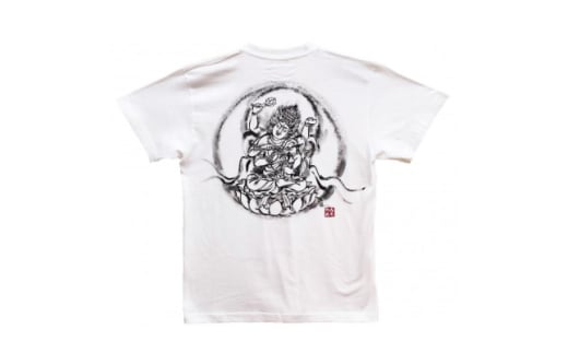 手描きTシャツ 仏画 愛染明王 白 (半袖 Mサイズ)【1615474】 2081541 - 大阪府和泉市