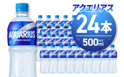 アクエリアス 500mlPET×24本 ペットボトル 24本 スポーツドリンク 清涼飲料水 水分補給 環境にやさしい ソフトドリンク ナトリウム 糖分 熱中症対策 札幌工場製造 北海道 札幌市