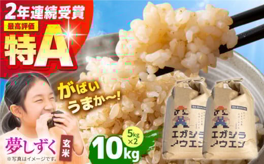 【先行予約】令和6年産 がばいうまかエガシライス ( 夢しずく ) 玄米 10kg ( 5kg×2袋 ) 【江頭農園】 [HAU005] 294545 - 佐賀県江北町
