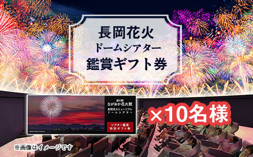 H8-04【長岡花火】ドームシアター鑑賞ギフト券×10名様 2070785 - 新潟県長岡市