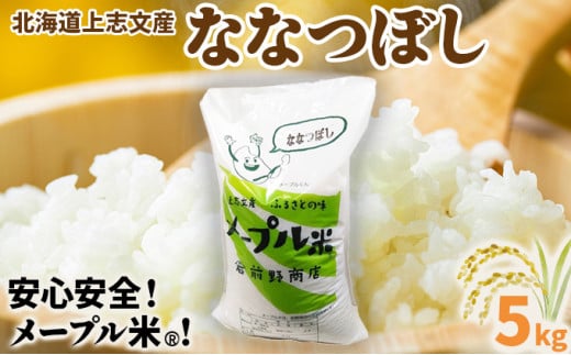 令和6年産 上志文産メープル米「ななつぼし」5kg 2093319 - 北海道岩見沢市