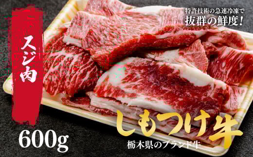 しもつけ牛 肉だらけの牛スジ600ｇ | 牛肉 肉 お肉 スジ肉 スジ 肉スジ カレー シチュー スジカレー 煮込み料理 産地直送 国産 国産牛 交雑 赤身 霜降り 希少 旨味 旨み 熟成 急速冷凍 テクニカン テクニカン社 スキンパック 真空パック 真空包装 コトラミートカルチャ 栃木県 茂木町 2059484 - 栃木県茂木町
