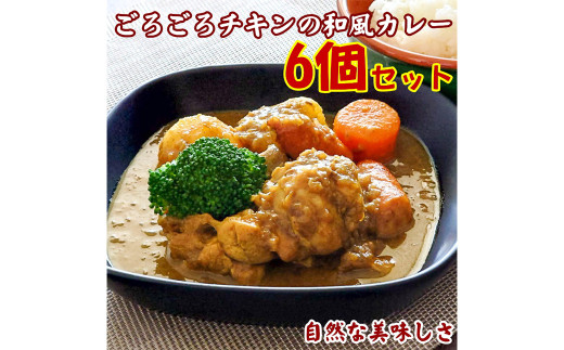 ごろごろチキンの和風カレー200g 6個セット【カレー 和風カレー チキン スパイシー 冷凍 冷凍食品 岡山県 倉敷市 おすすめ 人気】 1178003 - 岡山県倉敷市