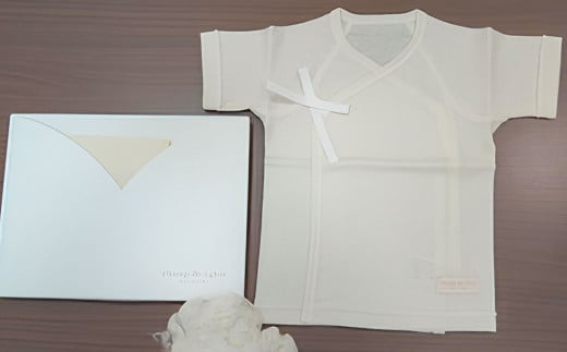 原料は100％日本国内（倉敷市）で完全無農薬により栽培された綿花を使用 新生児用 産着【新生児 子供服 子供用 衣類 ベスト 綿 岡山県 倉敷市 おすすめ 人気】 448598 - 岡山県倉敷市