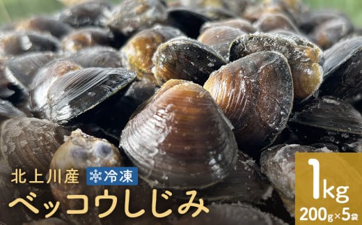北上川産 冷凍 ベッコウしじみ 1kg ( 200g × 5袋 ) しじみ 海鮮 魚介類 貝 貝類 吸い物 砂抜き不要 味噌汁 蜆 国産 石巻産 宮城県産 宮城 石巻