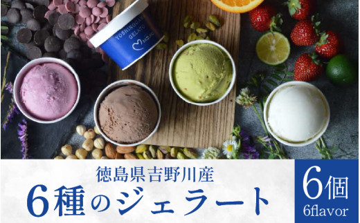 ジェラート 詰め合わせ 6個 スイーツ ピスタチオ ミルク 和三盆 チョコレート すだち デザート アイス 詰合せ 洋菓子 お菓子 ギフト プレゼント 贈答 送料無料 吉野川市 徳島県