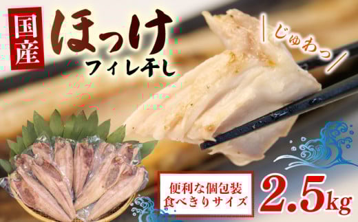 干物 真 ほっけ フィレ干し 塩 小分け パック 2.5kg セット 沼津 ホッケ 個包装 塩味 冷凍 人気 美味しい 厳選 晩酌 おかず 沼津市 静岡県