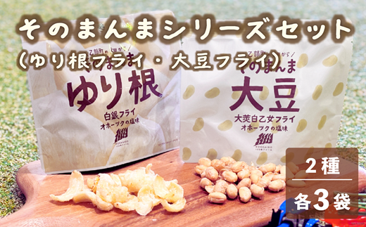 ＜ゆり根フライ・大莢白乙女フライ 6個(各3個)セット＞北海道 北海道産 ゆり根 大莢白乙女 大豆 フライ そのまんま そのまんまシリーズ
