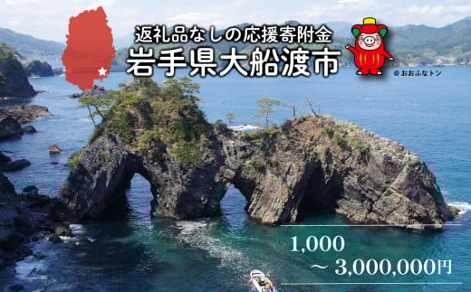 大船渡市 返礼品なしの応援受付【 返礼品なし / 4,000円 】 買い回り 1142255 - 岩手県大船渡市