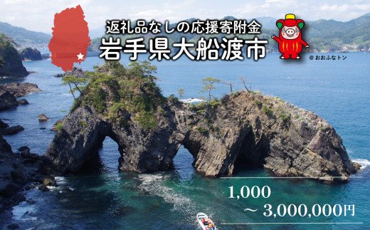 大船渡市 返礼品なしの応援受付 【 返礼品なし / 30,000円 】 買い回り 1142262 - 岩手県大船渡市