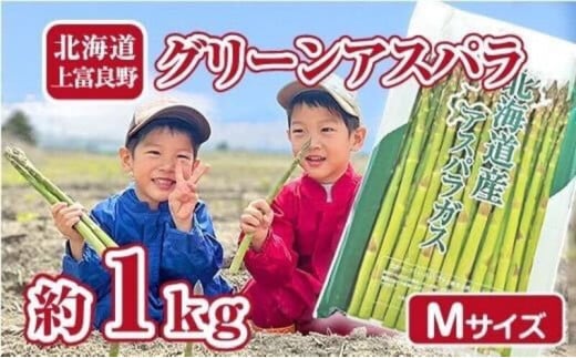 【2025年分先行予約】 アスパラ 専門農家 の 特選 グリーン アスパラ 1kg M アスパラガス 原農園 あすぱら 野菜 北海道 上富良野町