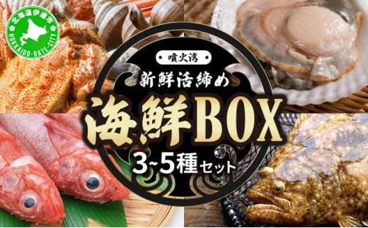 [5525-0786]北海道 伊達　噴火湾 水揚げ 今野水産 新鮮 活締め 海鮮 BOX 3～5種セット 1273639 - 北海道伊達市
