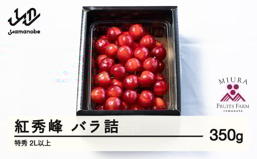 《先行予約》2025年 山形県産 さくらんぼ 紅秀峰 バラ詰 350g 特秀 2L以上 サクランボ F21A-480 1217343 - 山形県山辺町