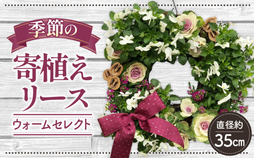 No.147 【季節の寄植えリース】ウォームセレクト＊花工房すなが＊   225765 - 埼玉県鴻巣市