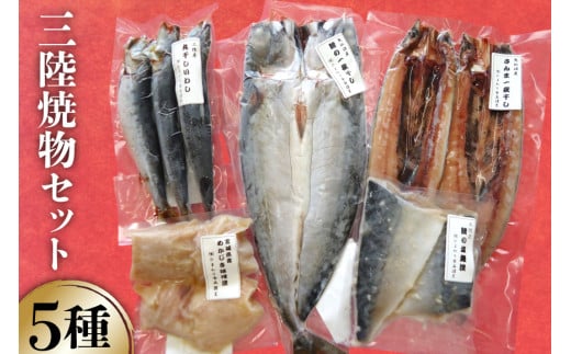 三陸焼物セットA 5種 さんま 一夜干し & 鯖 塩麹漬 & めかじき 味噌漬 & いわし 丸干し & さば 一夜干し [ひまわり食品 宮城県 気仙沼市 20565489] 魚 魚介類 干物 漬魚 切り身 惣菜 詰め合わせ 冷凍 レビューキャンペーン