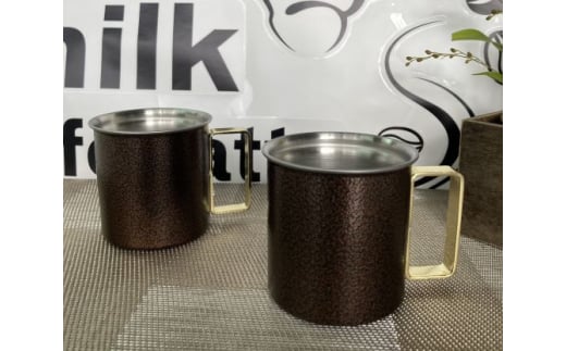 18-8ステンレス 二重構造カップ(ハンマートン仕上) FC012234 2089690 - 新潟県燕市