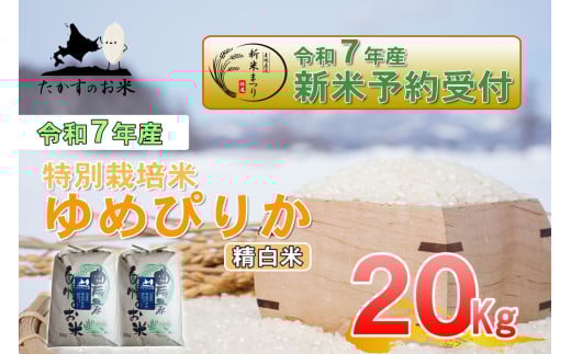 【令和7年産】 ゆめぴりか (精白米) 特Aランク 北海道 米 を代表する人気の品種 【2025年10月上旬発送開始】 10kg×2袋 20kg コメ 白米 北海道 鷹栖町 たかすのお米  1360306 - 北海道鷹栖町