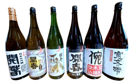 伝統的な製法「生もと(きもと)」で造った日本酒6種飲み比べセット