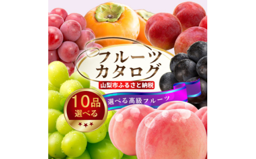後からゆっくり選べる!フルーツカタログ10品選べる『プレミアムギフトカタログ』桃 シャインマスカット_ ギフト カタログ あとから選べる 山梨 桃 シャインマスカット フルーツ 果物 あとから セレクト スイーツ 米 肉 日本酒 ワイン 贈答 飲料 【1114880】