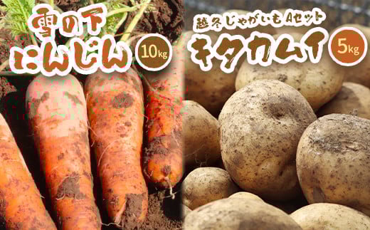 北海道真狩村産　雪の下にんじん約10kgと越冬じゃがいも約5kg Aセット(キタカムイ)  【2026年春お届け分】【0115301】 682386 - 北海道真狩村
