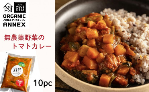 [Organic Vege Annex]無農薬野菜のトマトカレー冷凍10パックセット[ 京都 上賀茂 八百屋 オーガニック ヴィーガン vegan 野菜 こだわりのお惣菜 おいしい 人気 おすすめ アネックス べジ お取り寄せ 通販 送料無料 ふるさと納税 ]