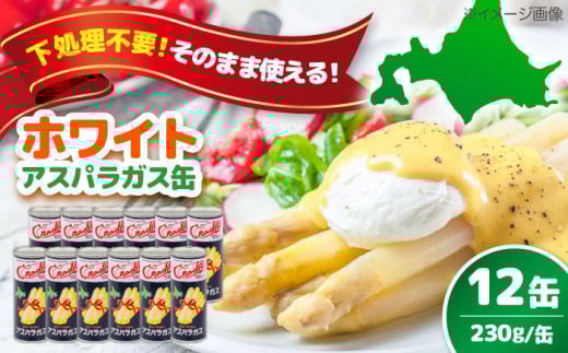 ホワイトアスパラガス 12缶 アスパラ アスパラガス ホワイトアスパラ 缶詰 缶 サラダ 北海道 常温 常温配送