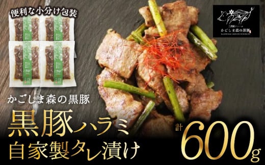 [のし対応可]「かごしま森の黒豚」黒豚ハラミ自家製タレ漬け600g小分け KN004-021_SKU
