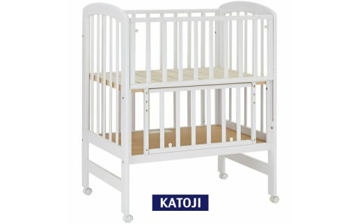103-22_ハイポジションミニベッド アーチ（ホワイト）｜カトージ KATOJI ブランド 子育て お昼寝 子ども 子供 おしゃれ 赤ちゃん ベビー ベビー用品 ベビーベッド ベッド ハイタイプ 家具 かわいい ホワイト ミニベッド