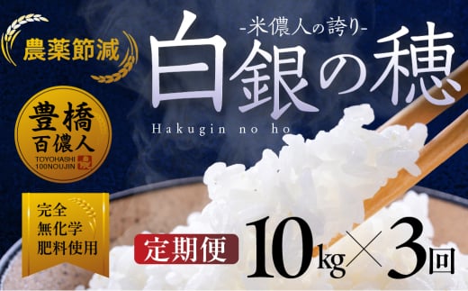 【定期便】米儂人の誇り 白銀の穂 10kg×3回 お米 おこめ 米 コメ kome 令和7年 2058178 - 愛知県豊橋市