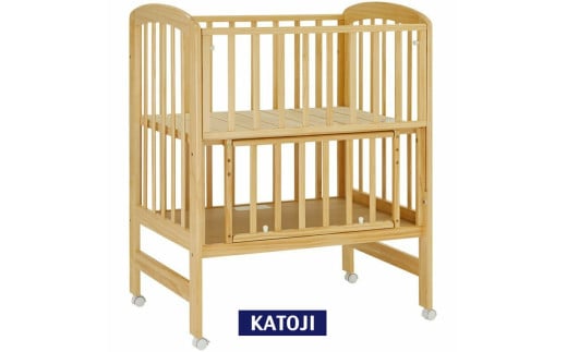 103-22_ハイポジションミニベッド アーチ（ナチュラル）｜カトージ KATOJI ブランド 子育て お昼寝 子ども 子供 おしゃれ 赤ちゃん ベビー ベビー用品 ベビーベッド ベッド ハイタイプ 家具 かわいい ナチュラル ミニベッド