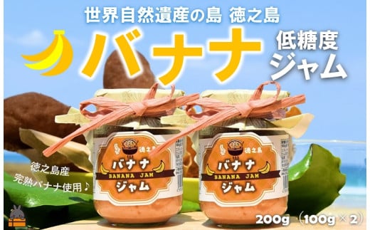 2358 徳之島産完熟バナナ使用！低糖度の徳之島バナナジャム（100g×2） （ バナナ 島バナナ 完熟 ジャム パン 朝ごはん 果物 フルーツ 徳之島 奄美 鹿児島 美味しい キッチンこころ ）