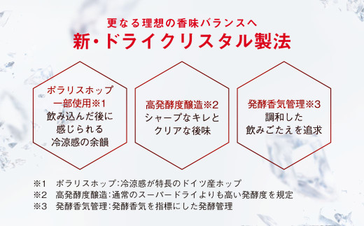 アサヒスーパードライAlc3.5%【ドライクリスタル】500ml×24本（1ケース）