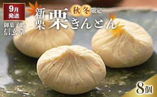 中津川銘菓：栗きんとん8個箱入り[秋季限定]【9月お届け】 F4N-1931 2137708 - 岐阜県中津川市