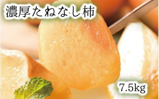 【和歌山ブランド】 濃厚たねなし柿 秀品 Mサイズ 約7.5kg入り【ard011C】 859483 - 和歌山県太地町